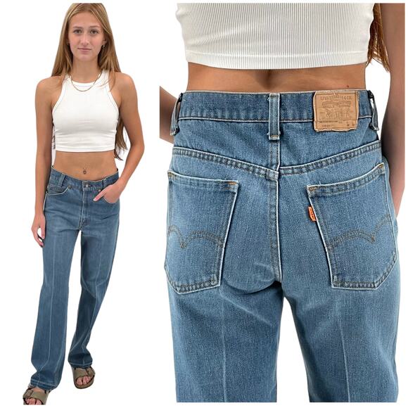 Vintage Levi's 917 Boot Cut Jeans Orange Tab SF 207 Made in the USA | 29" x 29" - Picture 2 of 16